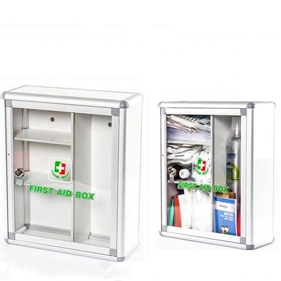 Durable Home First Aid Kit Family Medical Care Boxes Kit Aluminum Alloy Wall Mounted Medical Boxes