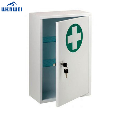 Durable High Quality Medical Supply Workplace Metal First Aid Kit Wall Mounted Cabinet