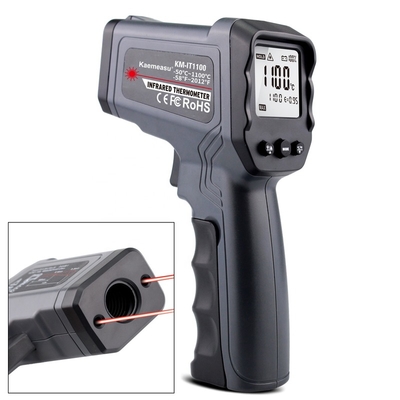 Meter -50~1100c Double Laser Industry Temperature Gun Handheld High Temperature Digital Non Touch Thermometer KM-IT1100